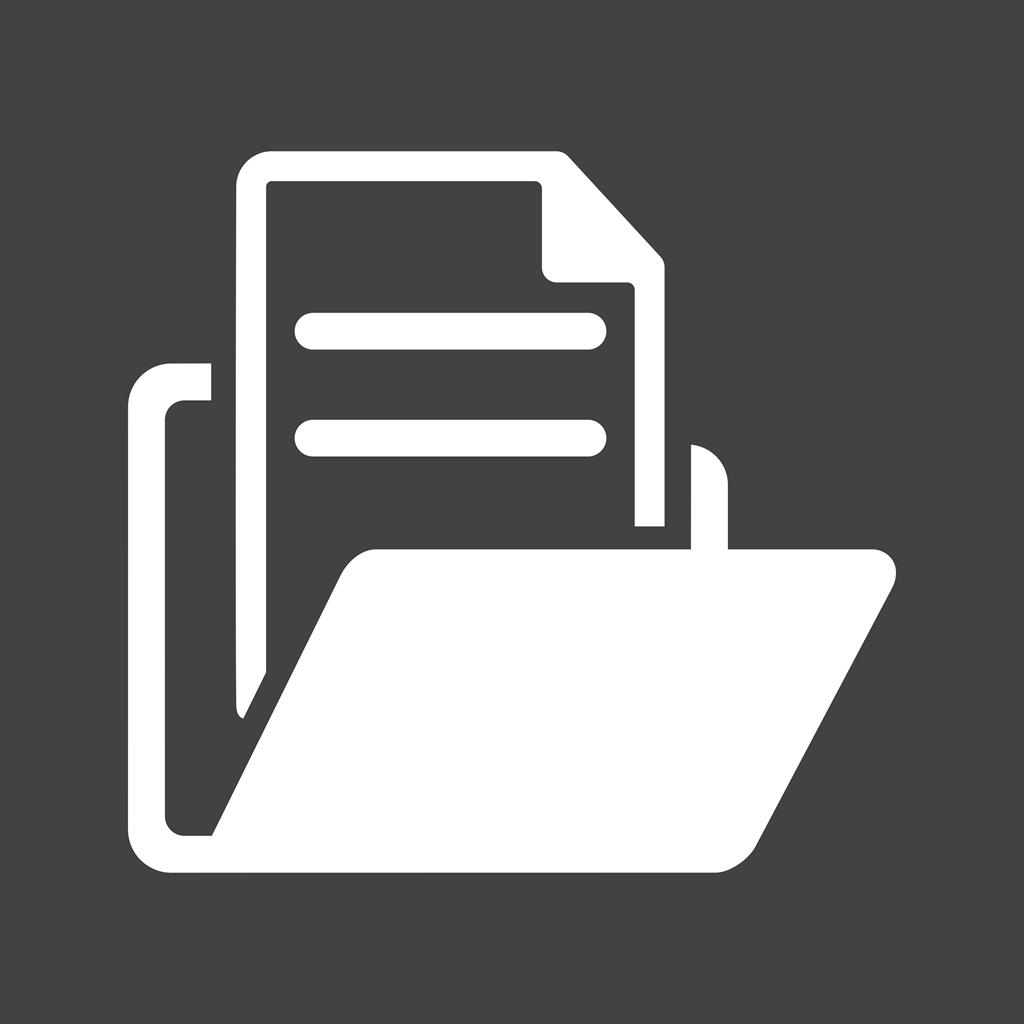 Files Glyph Inverted Icon - IconBunny