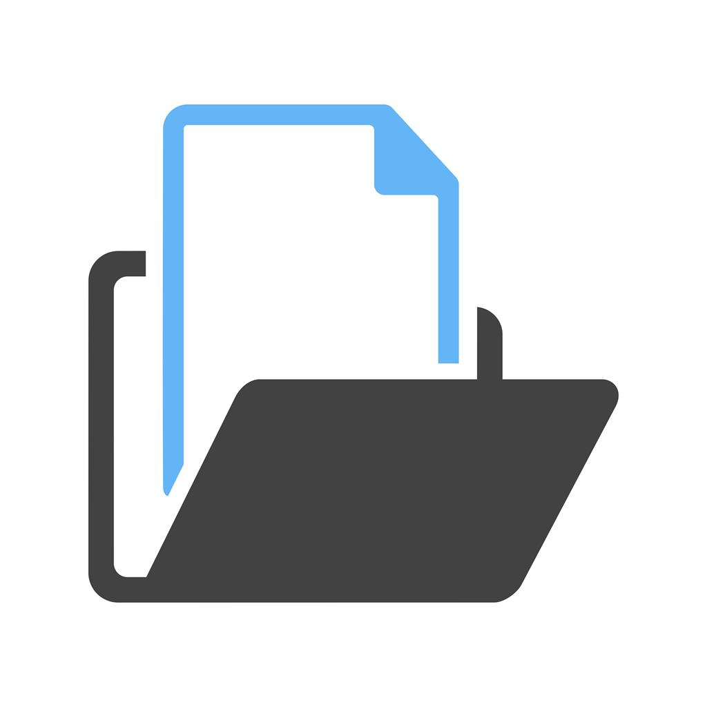 File Manager Blue Black Icon - IconBunny