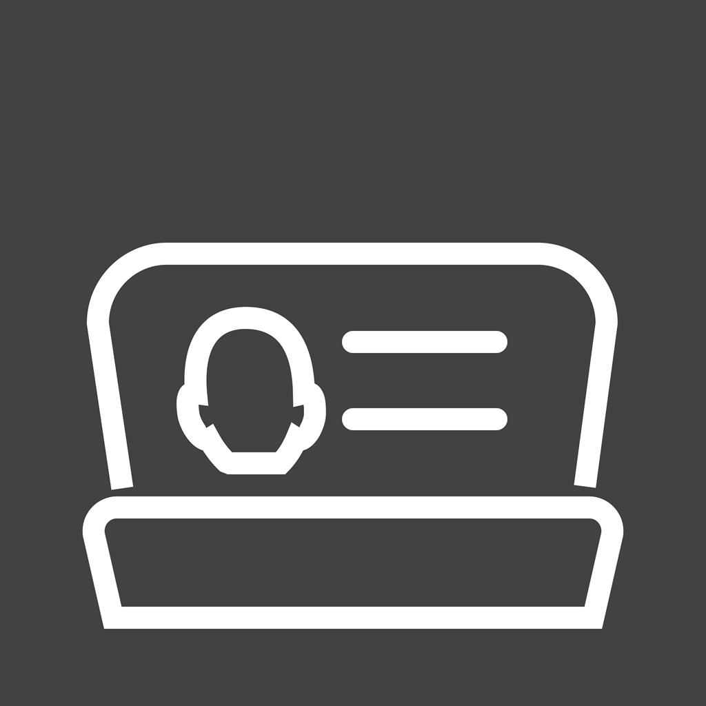 Contacts Line Inverted Icon - IconBunny