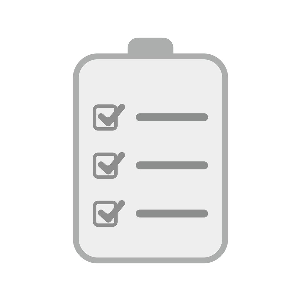 Checklist Greyscale Icon - IconBunny