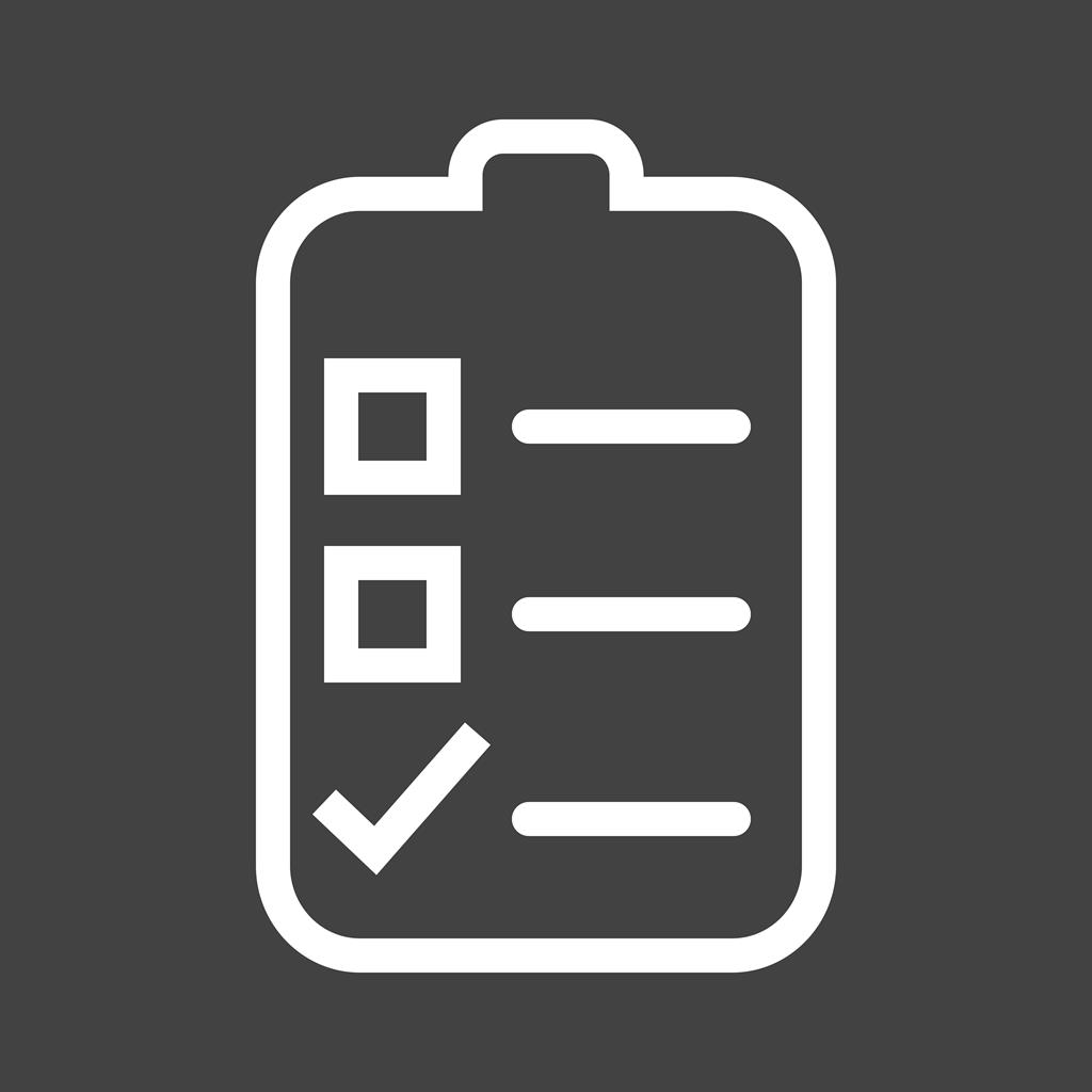 Checklist Line Inverted Icon - IconBunny