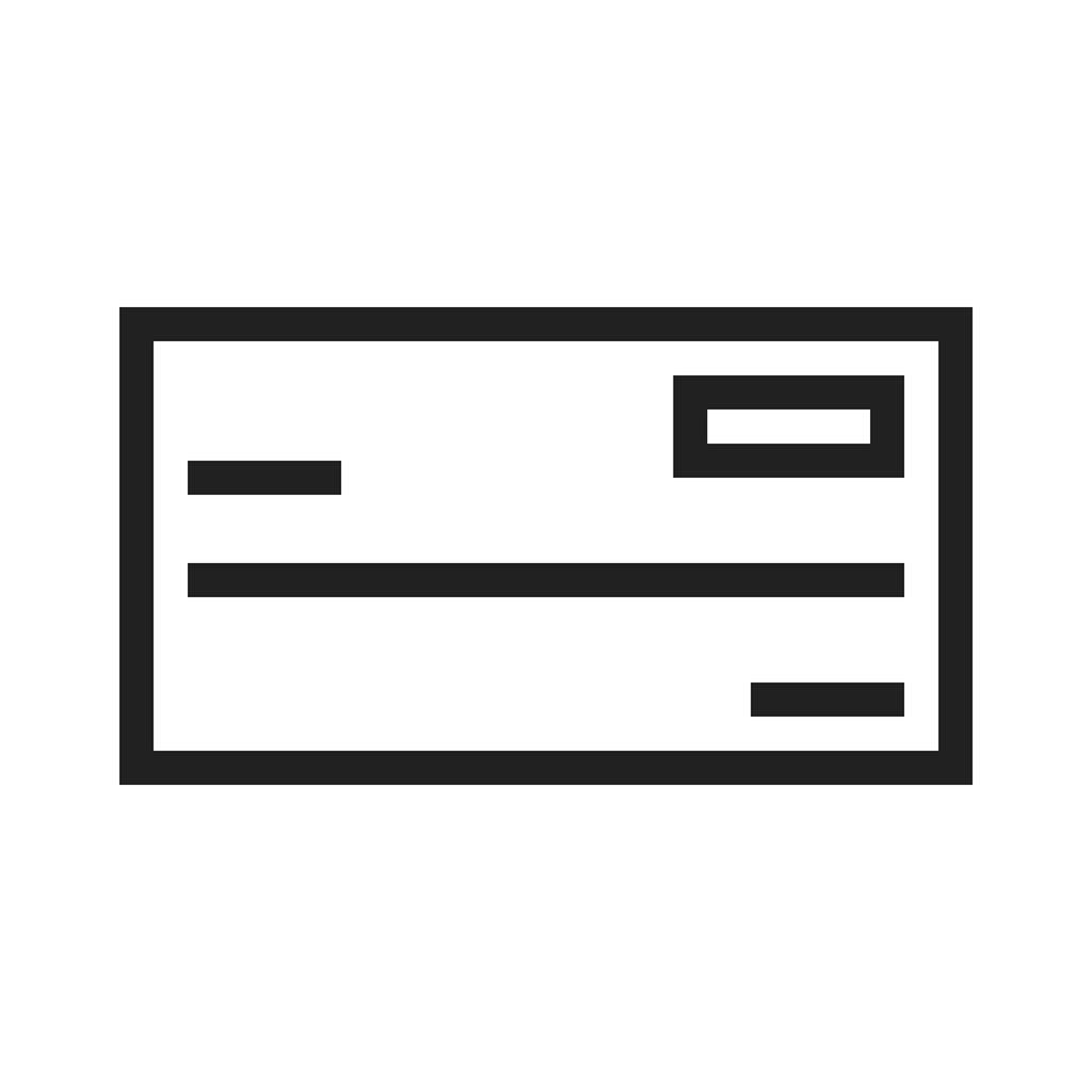 Chequebook Line Icon - IconBunny