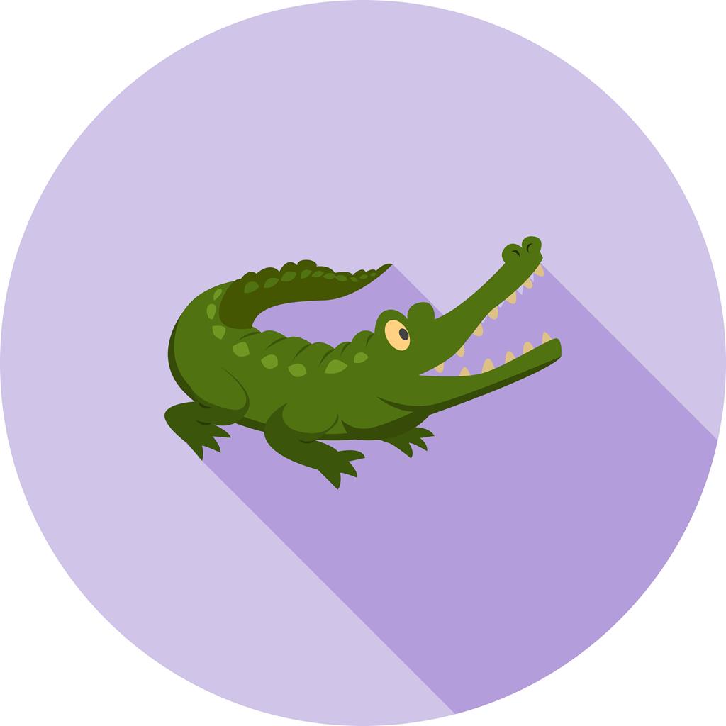 Alligator Flat Shadowed Icon - IconBunny