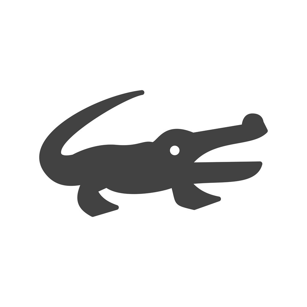 Alligator Glyph Icon - IconBunny
