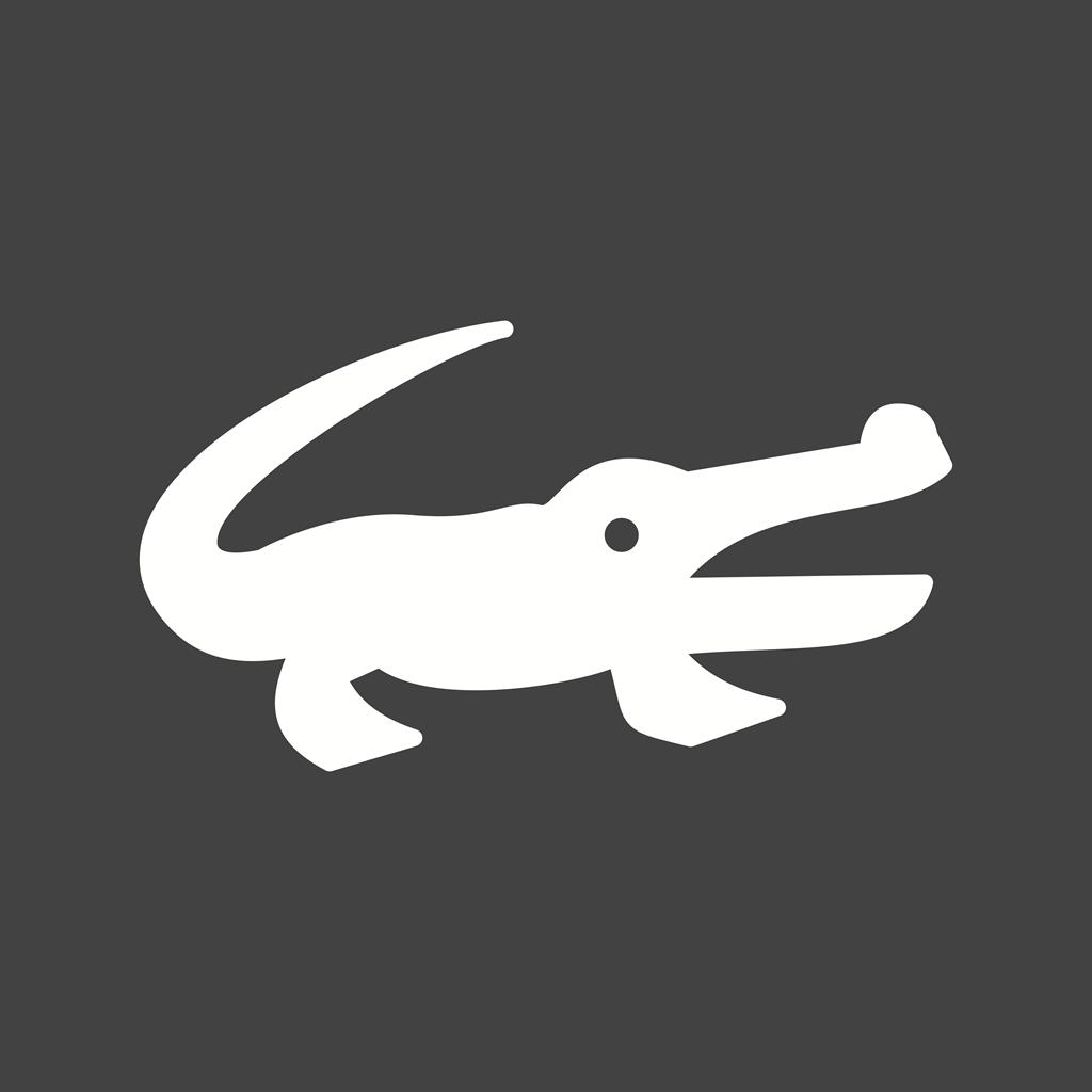 Alligator Glyph Inverted Icon - IconBunny