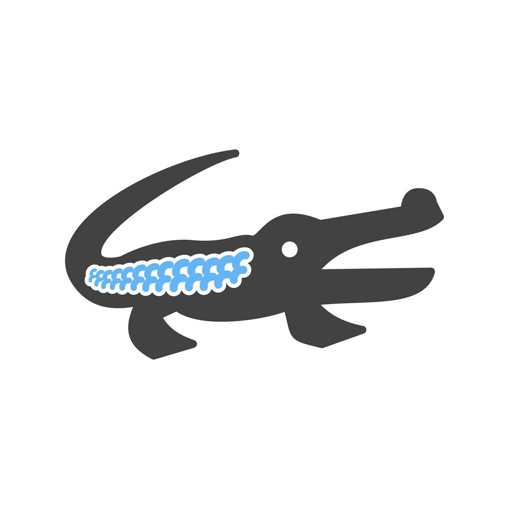 Alligator Blue Black Icon - IconBunny