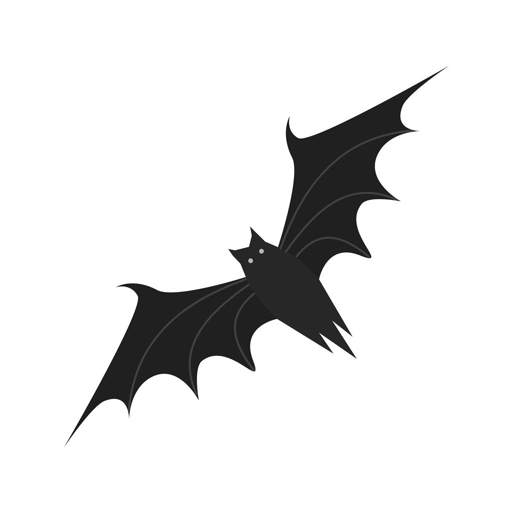 Bat Greyscale Icon - IconBunny