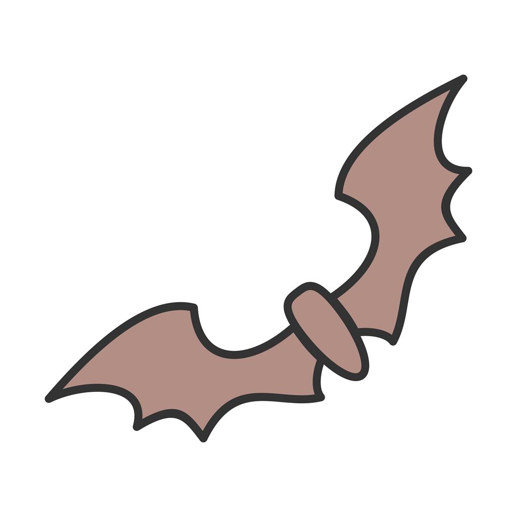 Bat Line Filled Icon - IconBunny