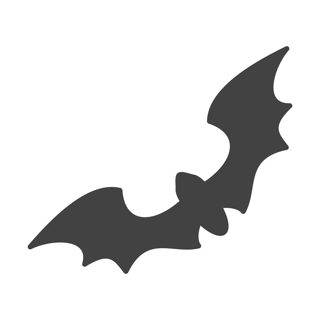 Bat Glyph Icon - IconBunny