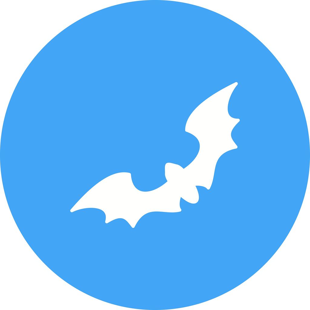 Bat Flat Round Icon - IconBunny