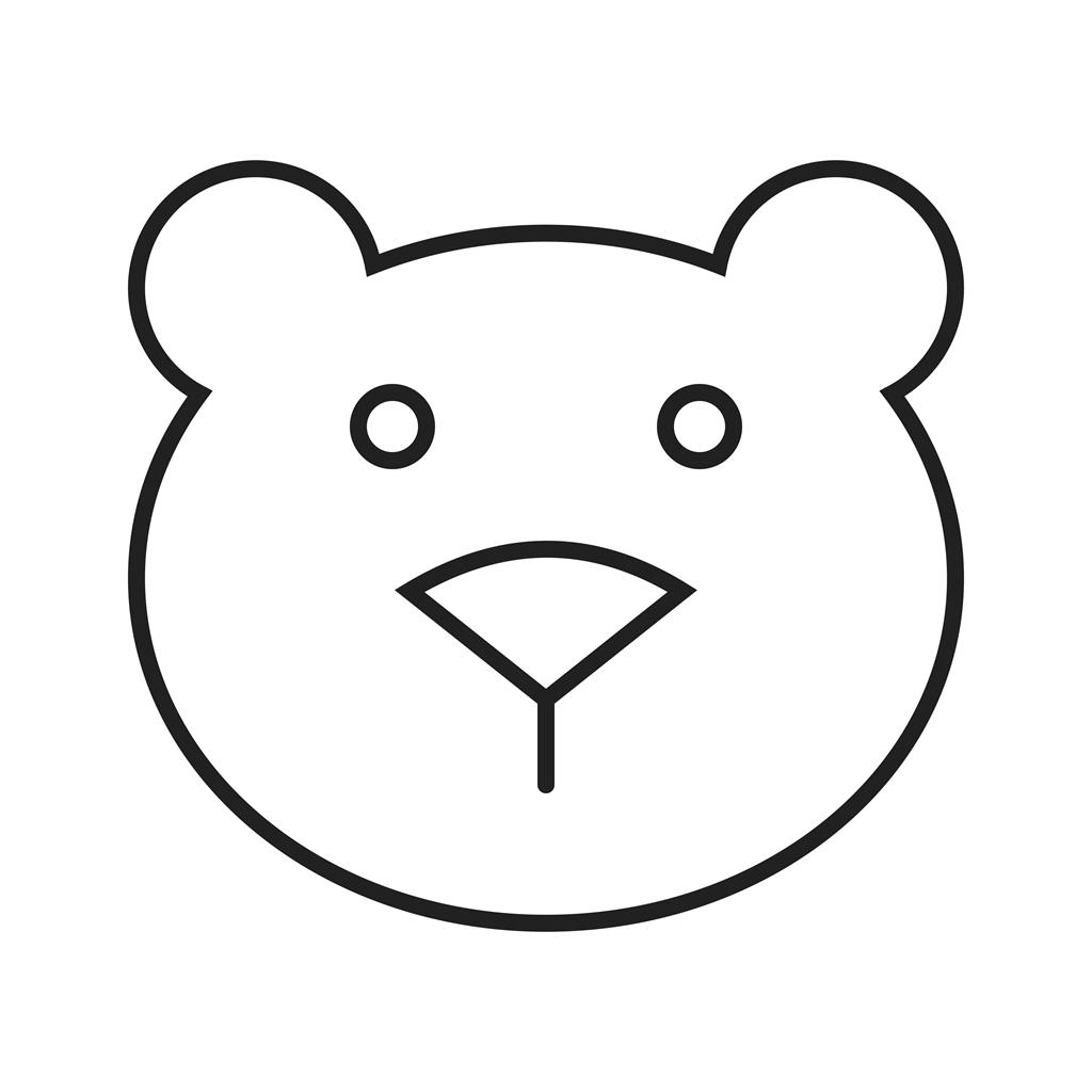 Bear Line Icon - IconBunny