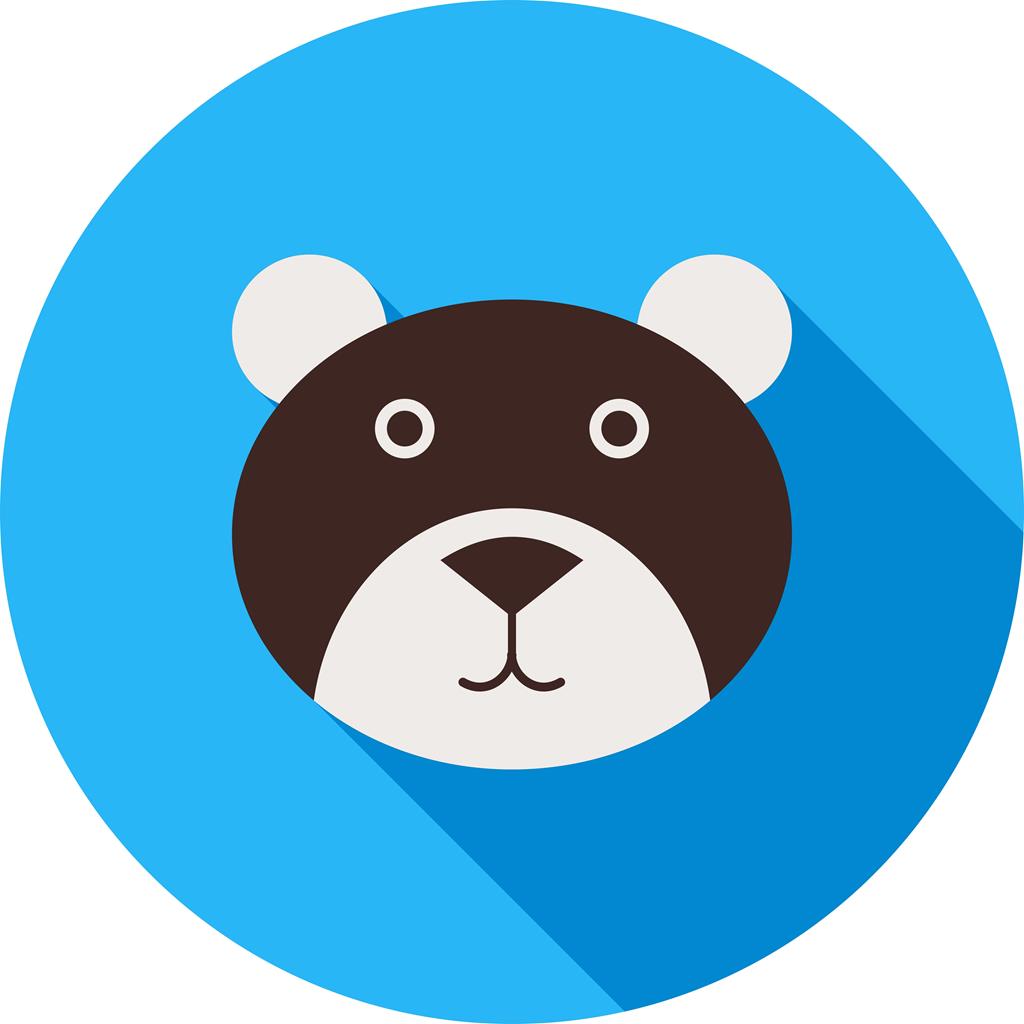 Bear Flat Shadowed Icon - IconBunny