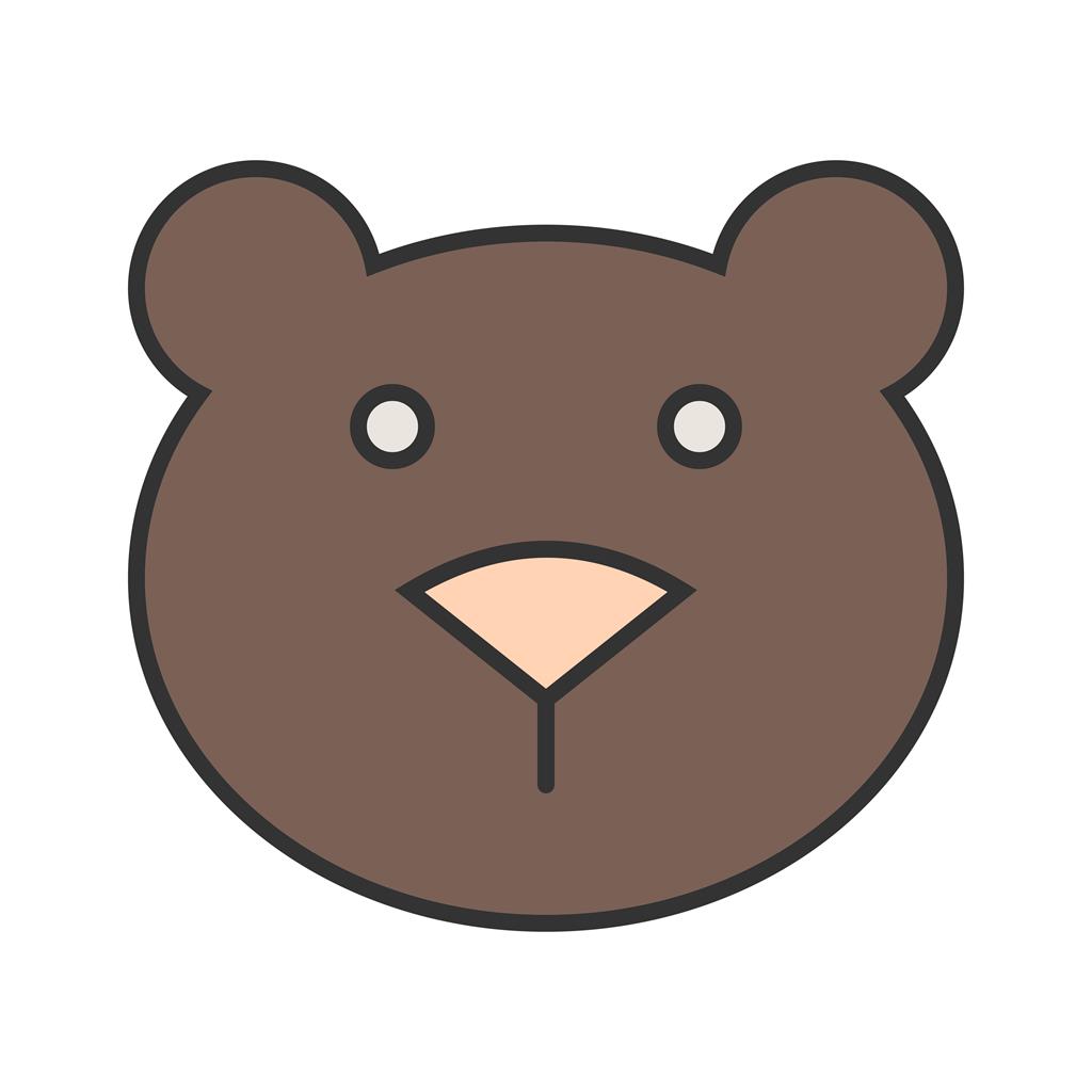 Bear Line Filled Icon - IconBunny