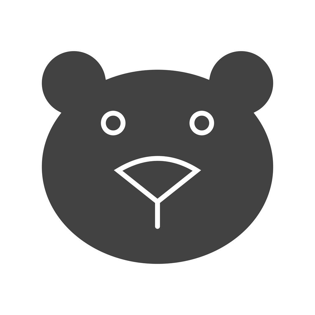 Bear Glyph Icon - IconBunny