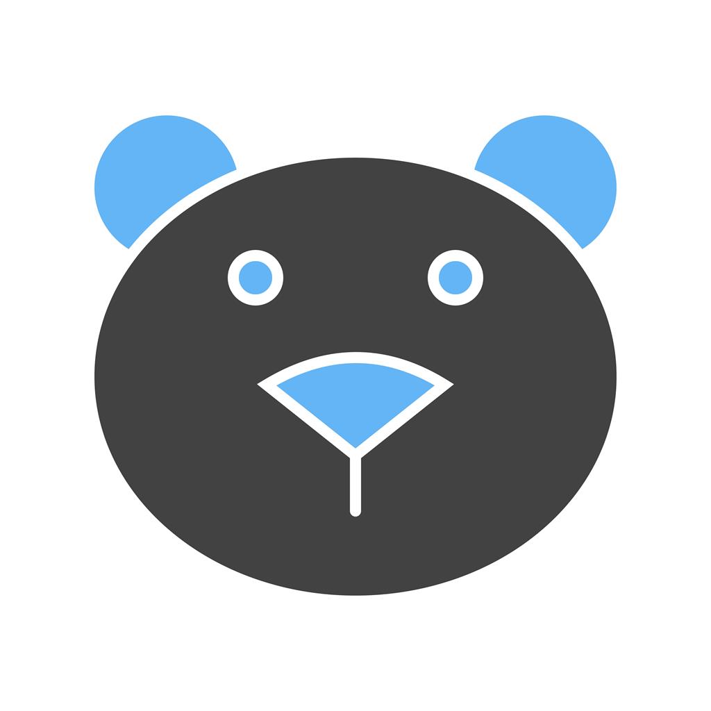 Bear Blue Black Icon - IconBunny