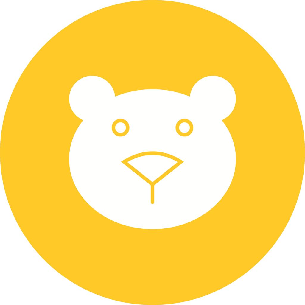 Bear Flat Round Icon - IconBunny