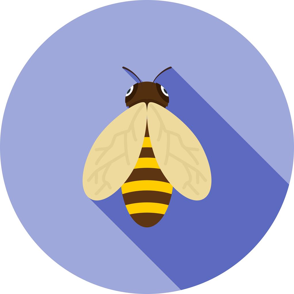 Bee Flat Shadowed Icon - IconBunny