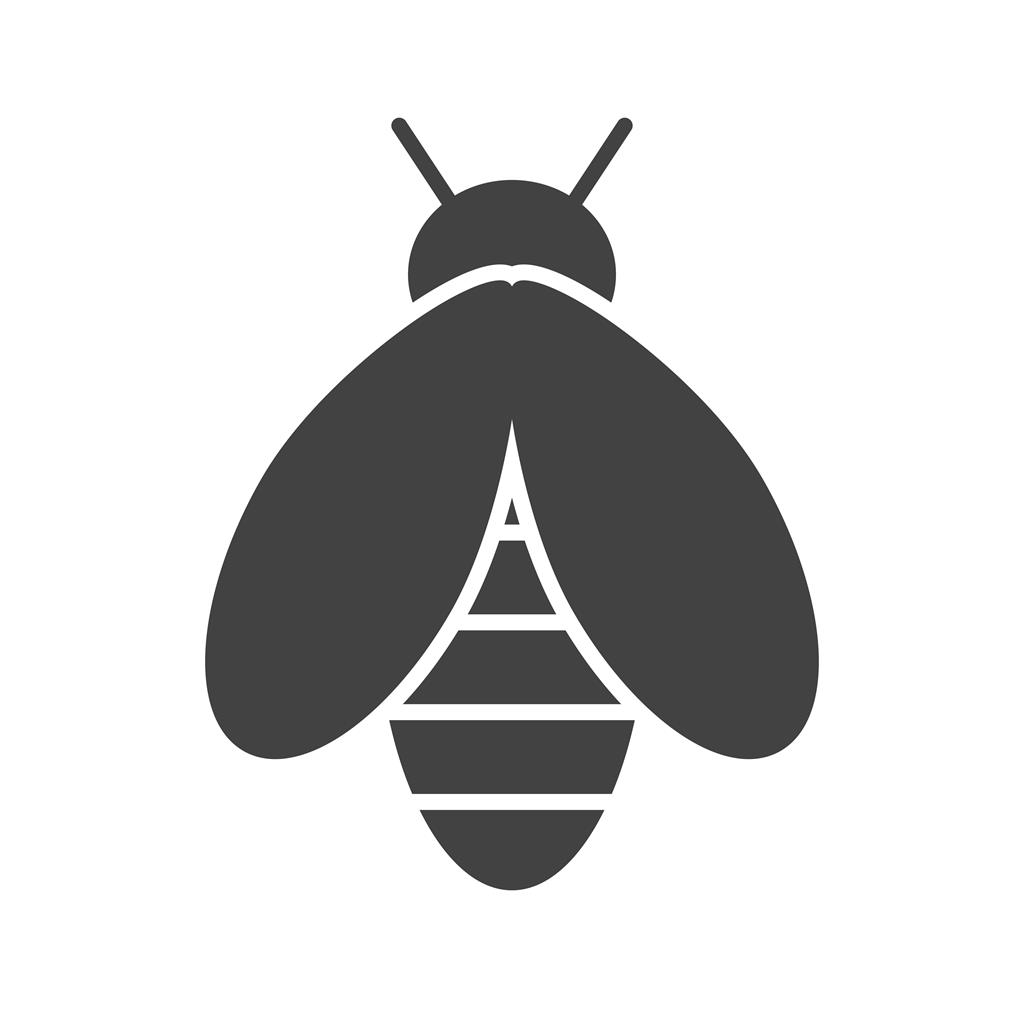 Bee Glyph Icon - IconBunny