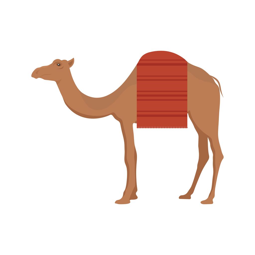 Camel Flat Multicolor Icon - IconBunny