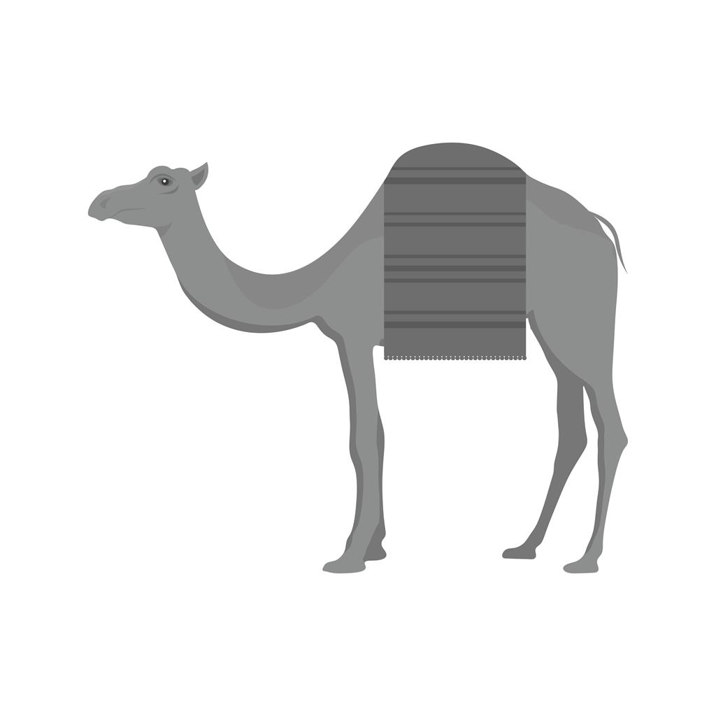 Camel Greyscale Icon - IconBunny