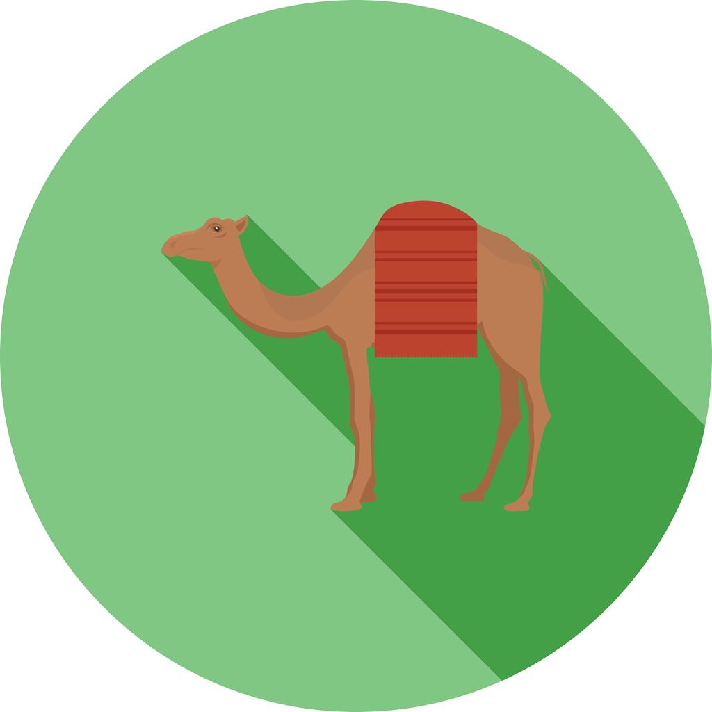 Camel Flat Shadowed Icon - IconBunny