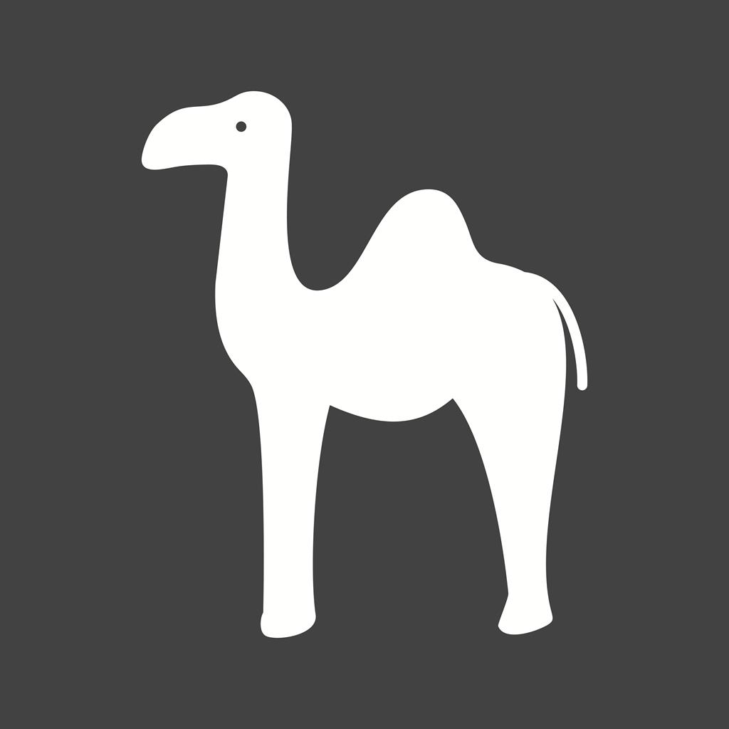 Camel Glyph Inverted Icon - IconBunny