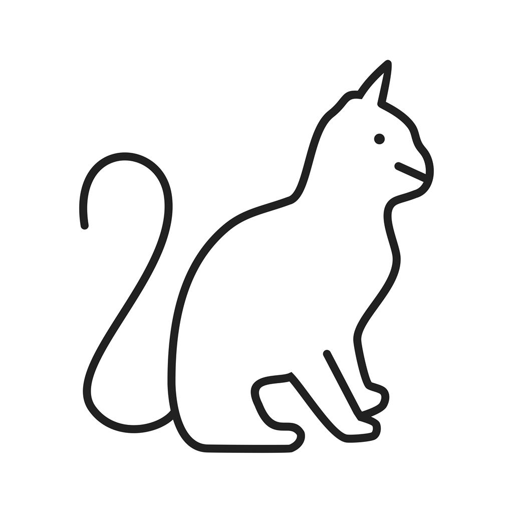 Cat Line Icon - IconBunny