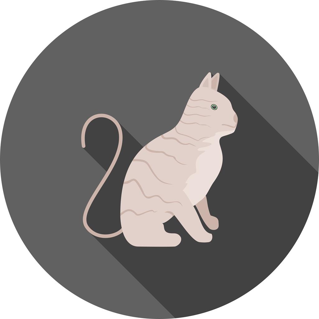 Cat Flat Shadowed Icon - IconBunny