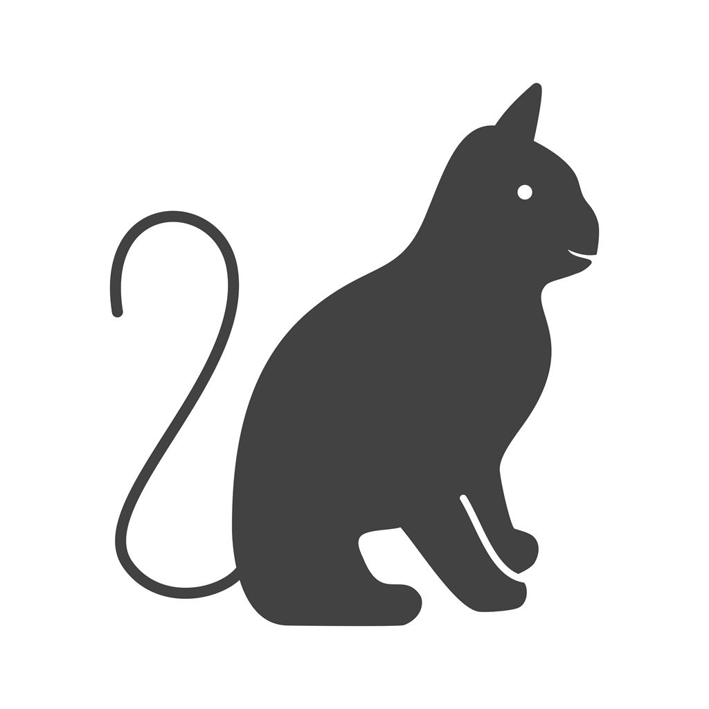 Cat Glyph Icon - IconBunny