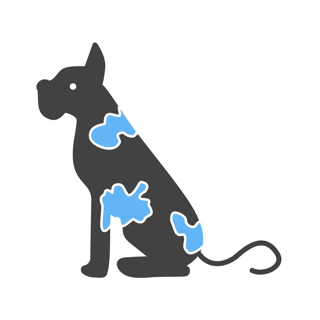 Dog Blue Black Icon - IconBunny