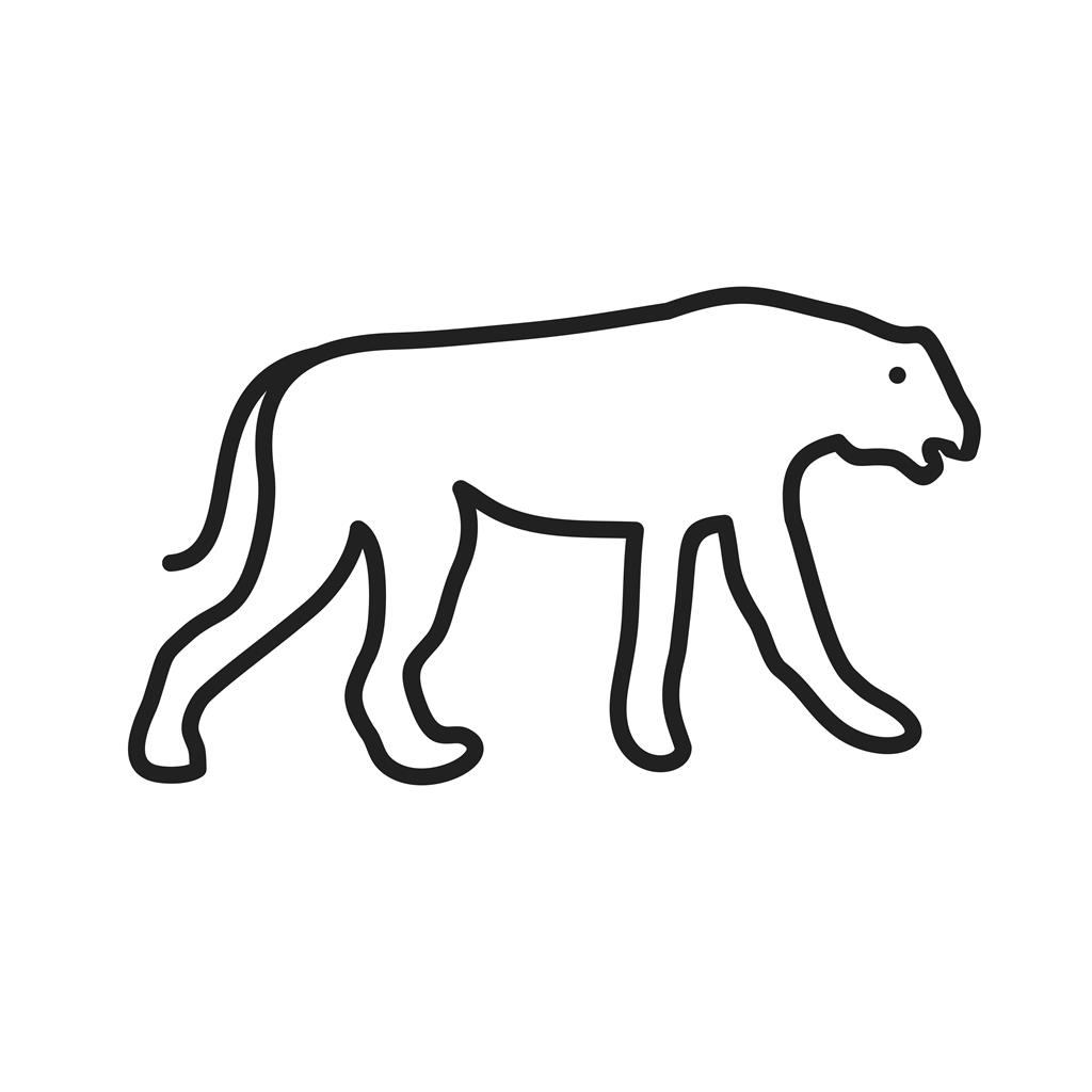 Cheetah Line Icon - IconBunny