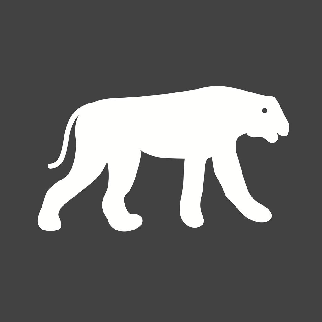 Cheetah Glyph Inverted Icon - IconBunny