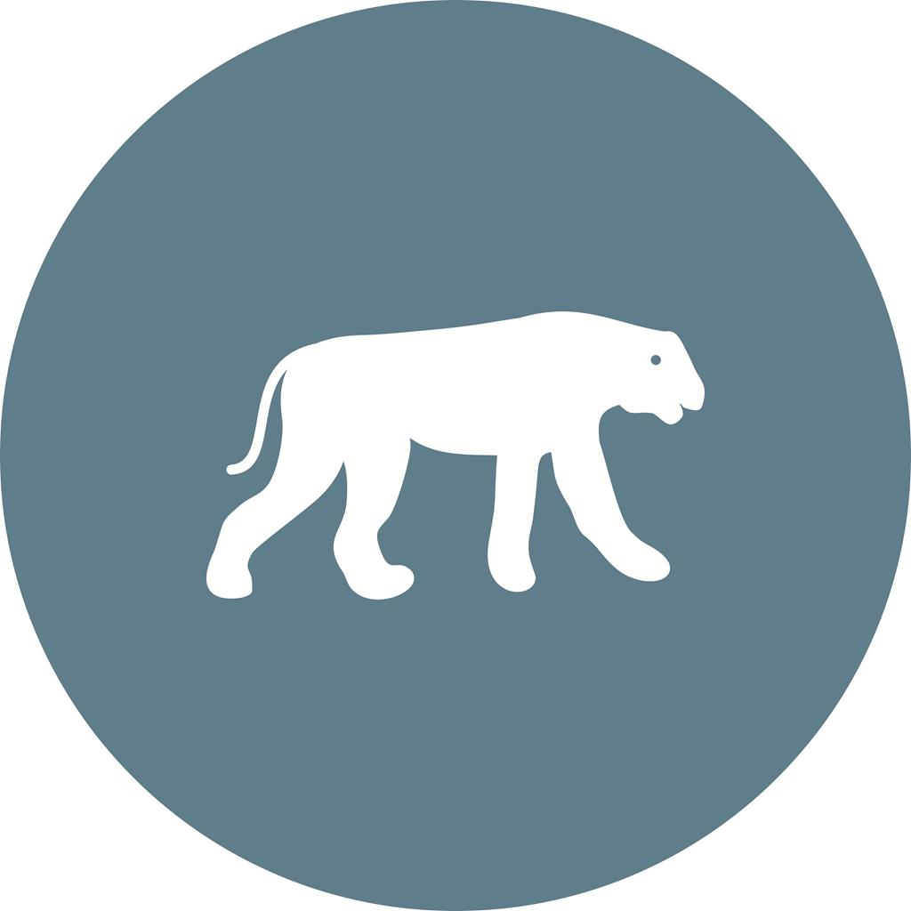 Cheetah Flat Round Icon - IconBunny