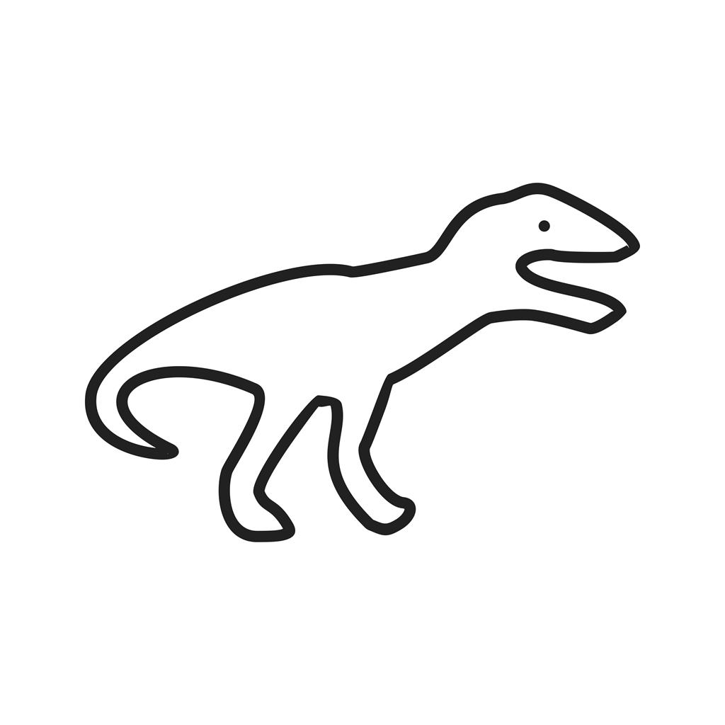 Dinosaur Line Icon - IconBunny