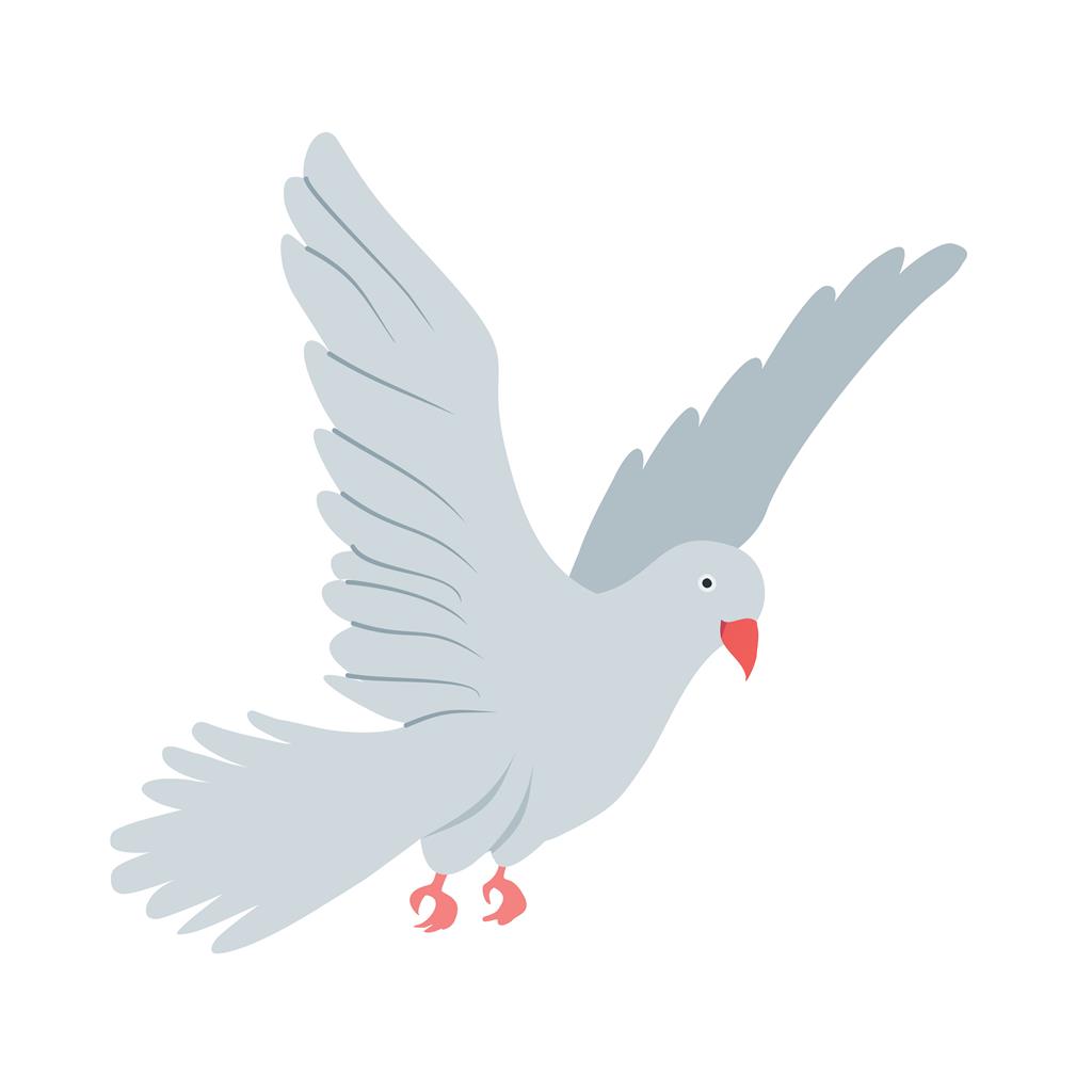 Dove Flat Multicolor Icon - IconBunny