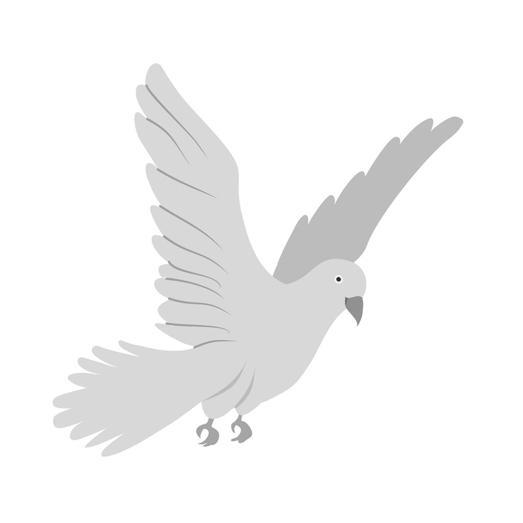 Dove Greyscale Icon - IconBunny