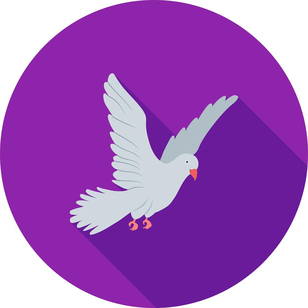 Dove Flat Shadowed Icon - IconBunny