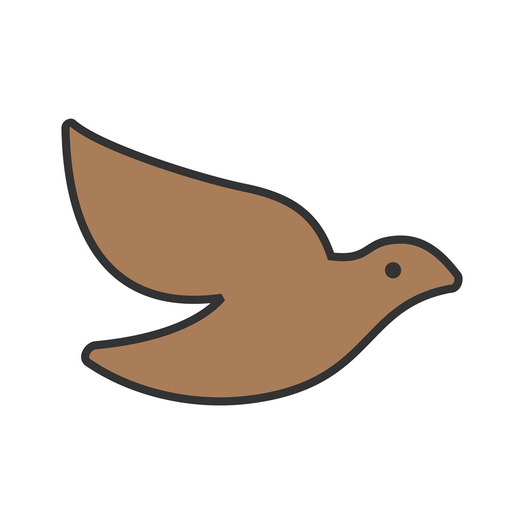 Dove Line Filled Icon - IconBunny