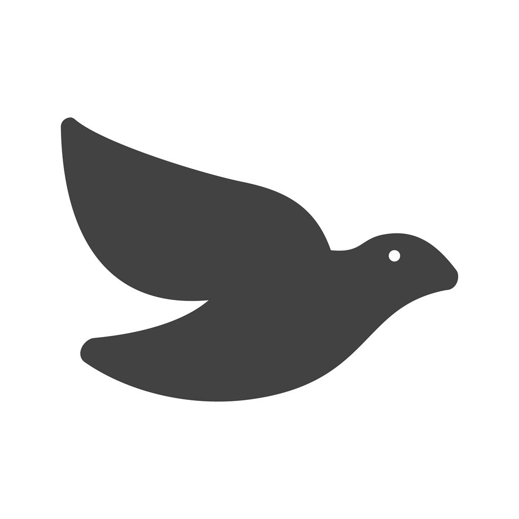 Dove Glyph Icon - IconBunny