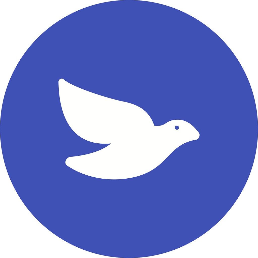 Dove Flat Round Icon - IconBunny