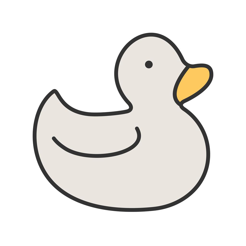 Duck Line Filled Icon - IconBunny