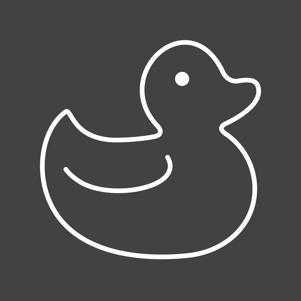 Duck Line Inverted Icon - IconBunny
