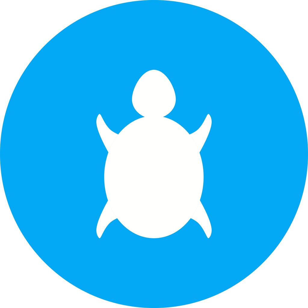 Turtle Flat Round Icon - IconBunny
