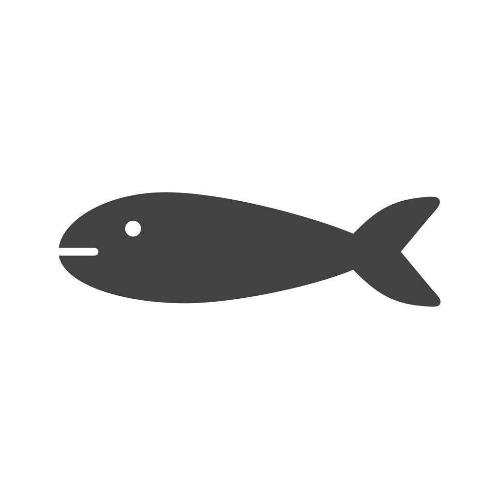 Fish Glyph Icon - IconBunny