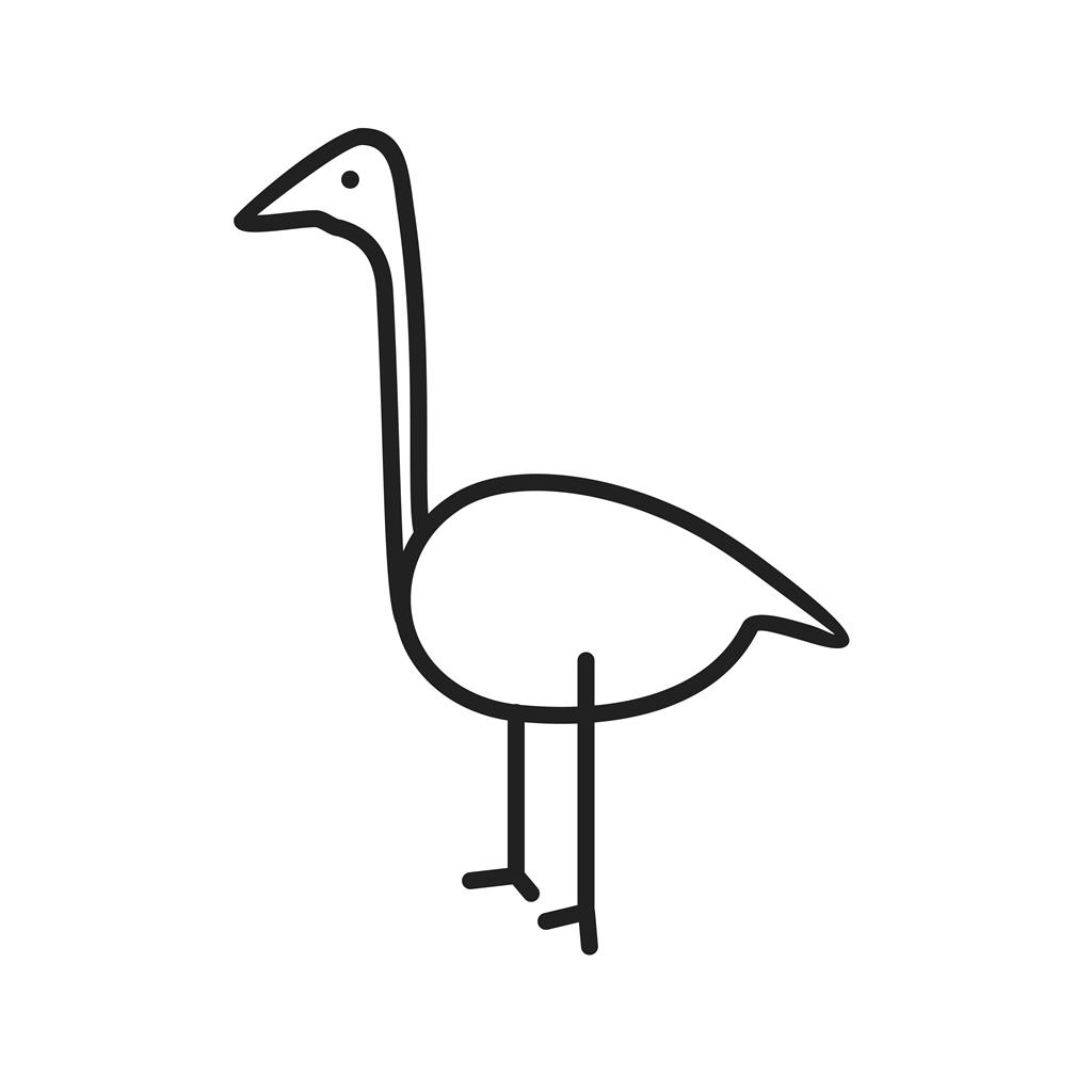 Flamingo Line Icon - IconBunny
