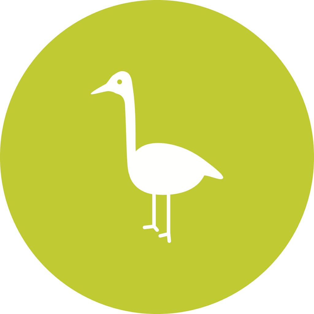 Flamingo Flat Round Icon - IconBunny