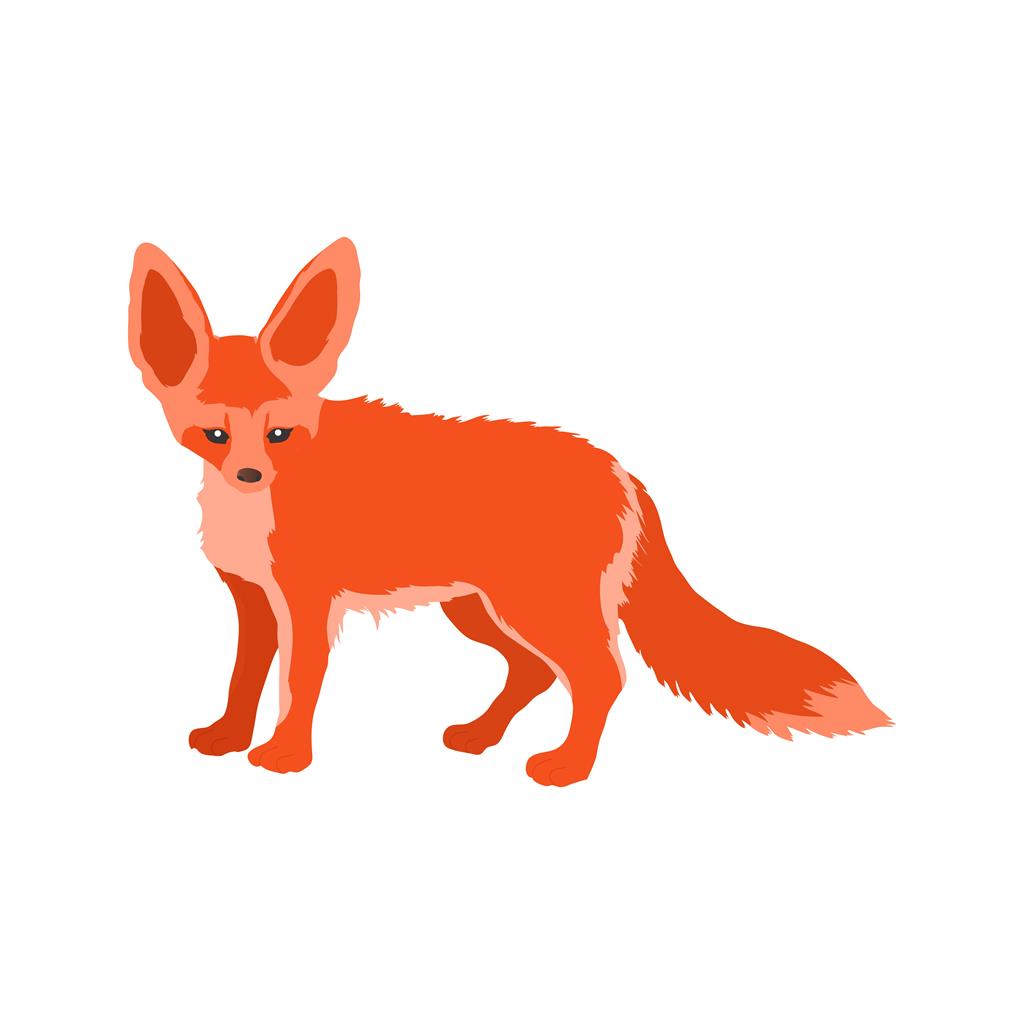 Fox Flat Multicolor Icon - IconBunny