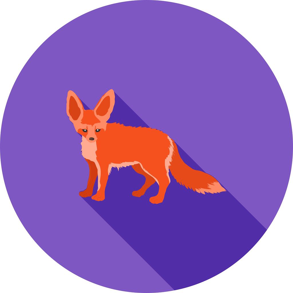 Fox Flat Shadowed Icon - IconBunny
