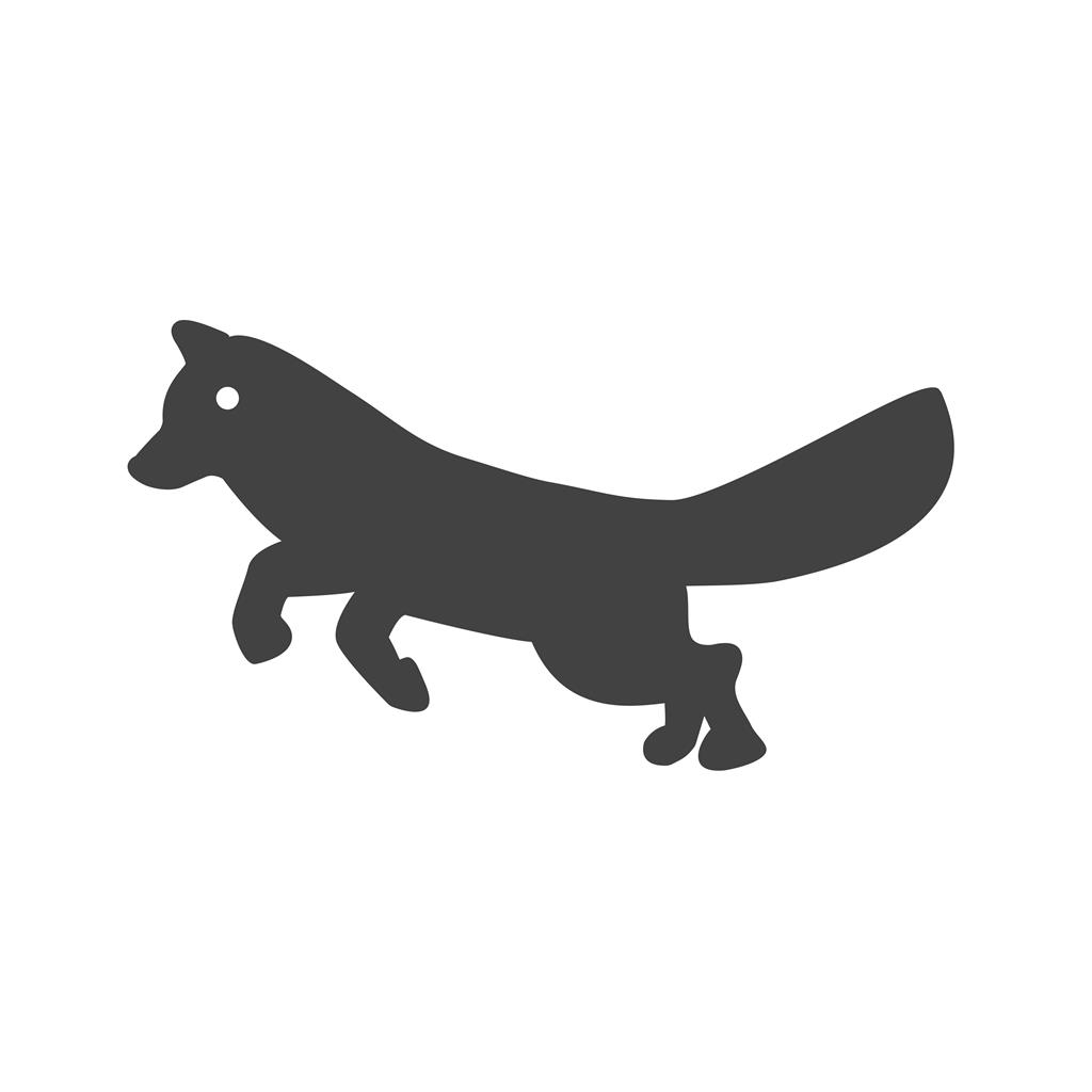 Fox Glyph Icon - IconBunny