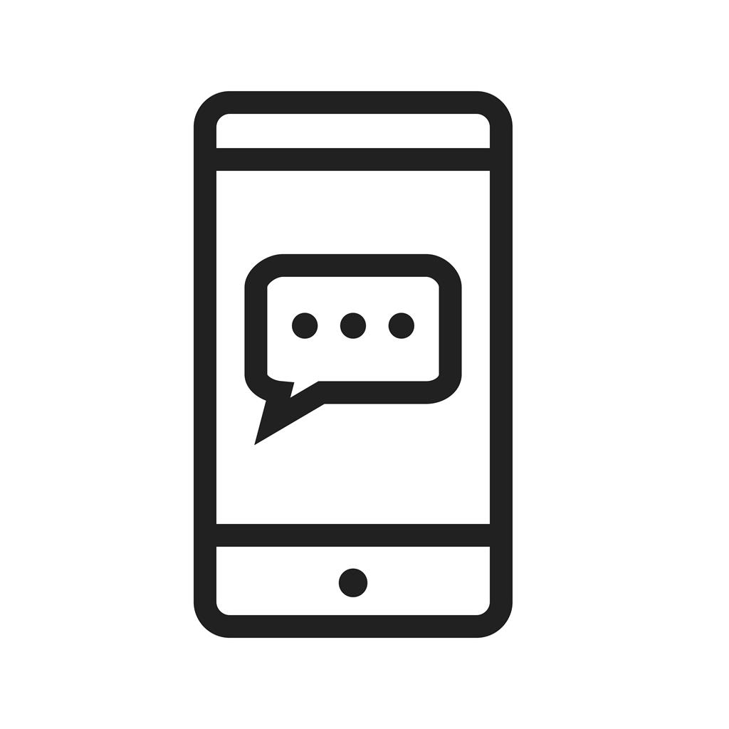 Sms Alert Line Icon - IconBunny